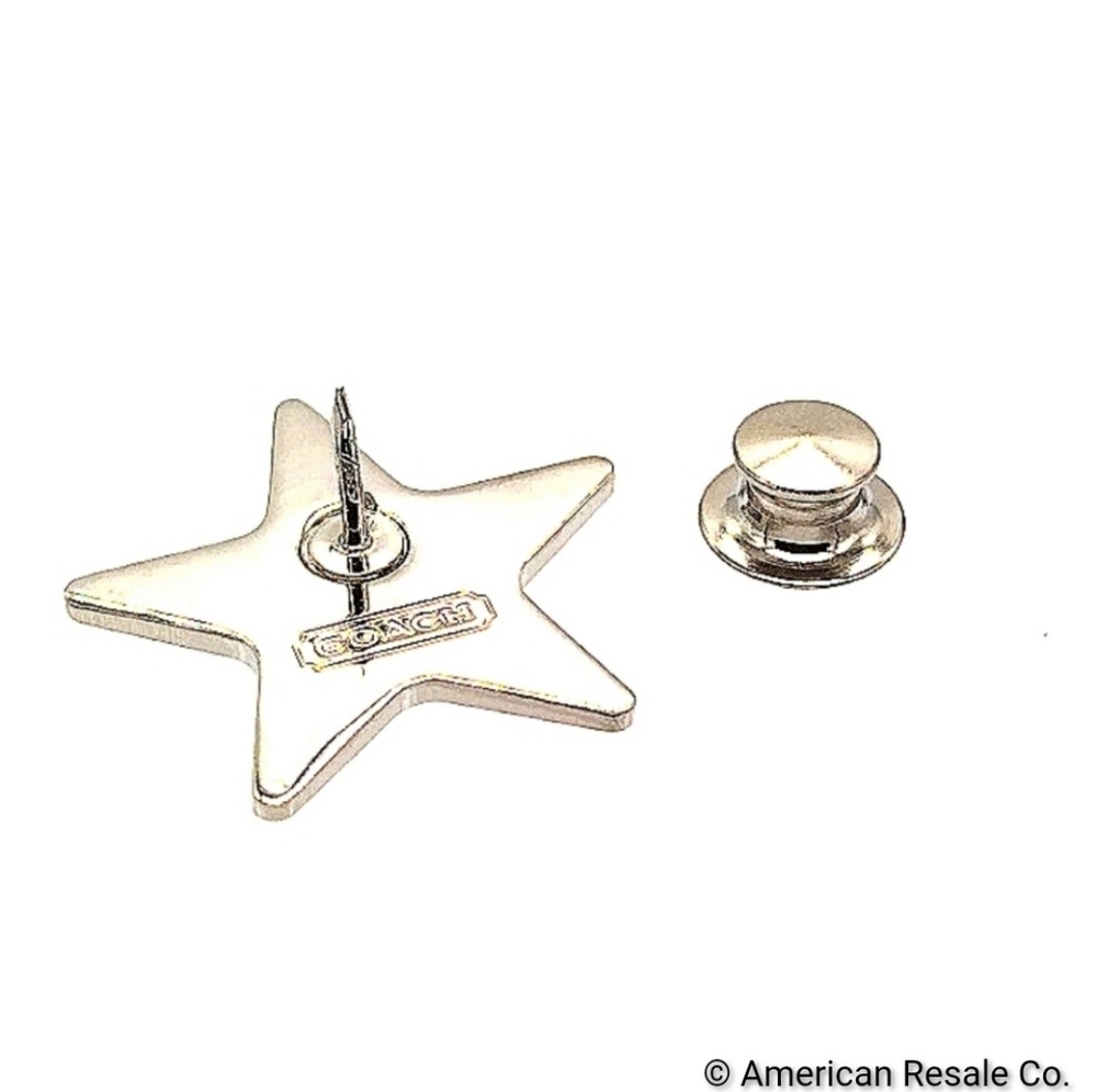 1 Left! COACH Vintage Green Star Pin brooch, purse or backpack charm - Picture 3 of 5